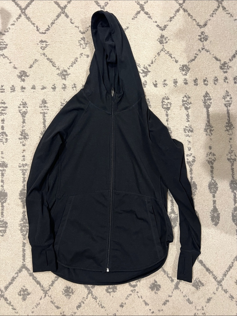 Tangerine Black Lightweight Full-Zip Hooded Shirt Jacket